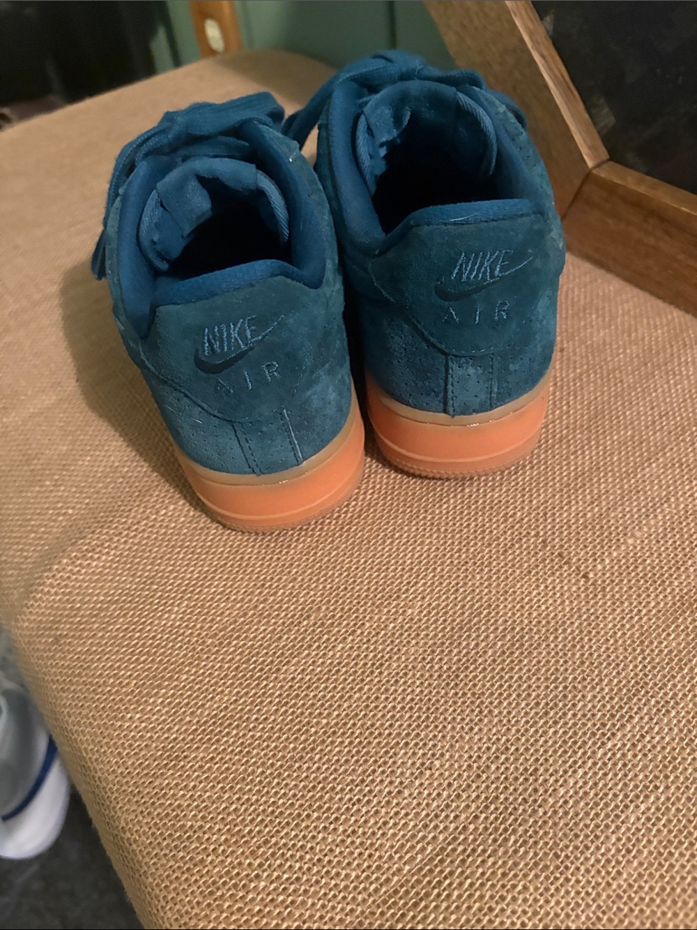 Nike Teal Suede Sneakers with Gum Sole - Picture 4 of 6